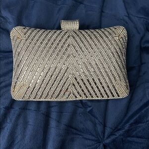 Elegant Silver Clutch Bag